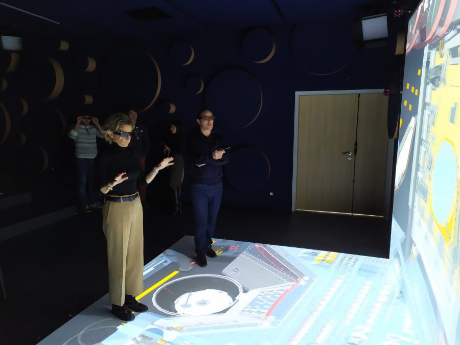 University of Corsica Trying out VR Immersive Room