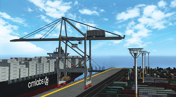 simulation-based training in port terminals by CM Labs