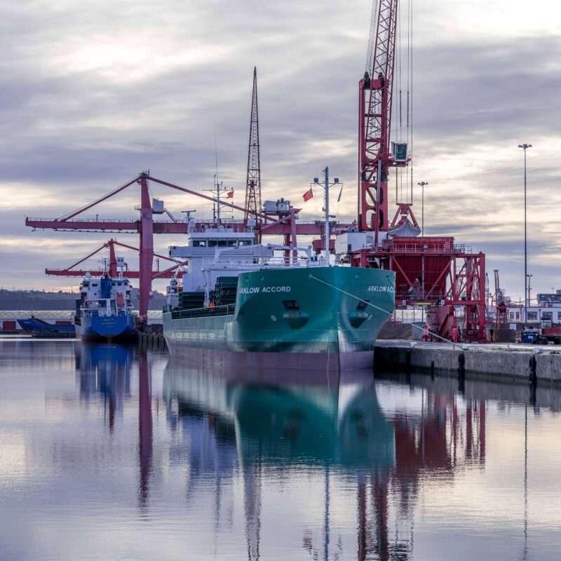 Crane and Ship at Port