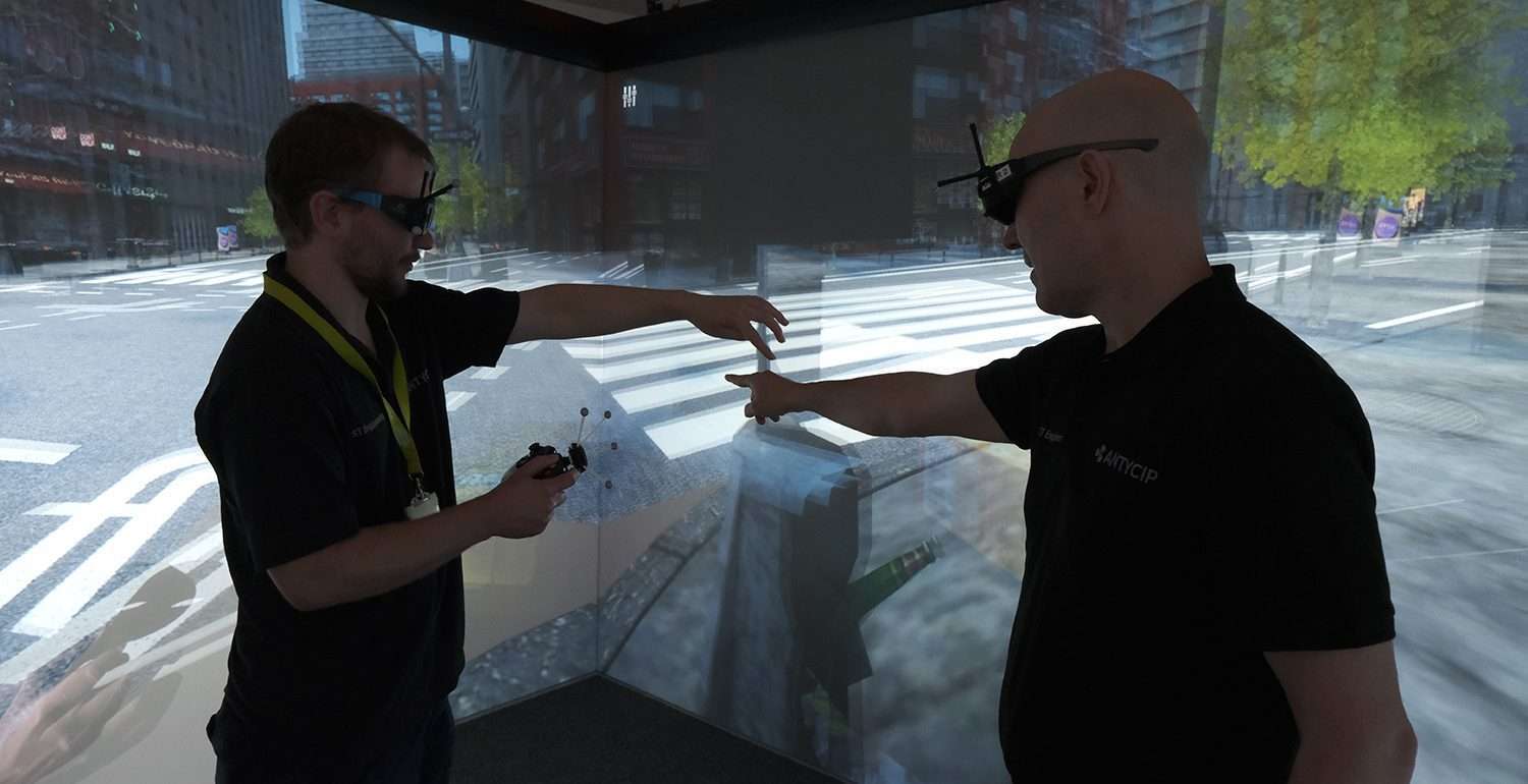 multiviewer VR CAVE at Oxford Brookes University