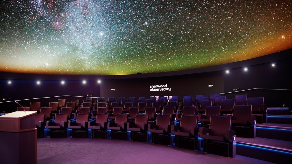 St Engineering Antycip, RSA Cosmos – Konica Minolta, Sherwood Observatory, 2023, Planetarium, VR, Solutions. First large scale project in the UK
